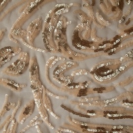 Sahara Sequin Tulle PEACH BLUSH / MATT GOLD