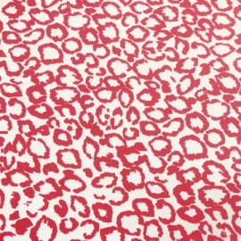 Stretch Polyester Cotton RED / WHITE