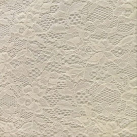 Soft Flock Feel Lace IVORY