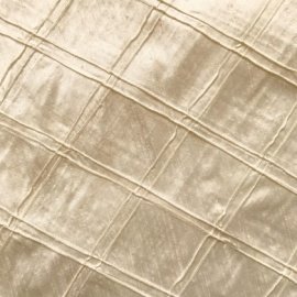 Embroidered Harlequin Silk Dupion VINTAGE IVORY