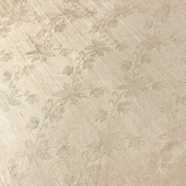 Embroidered Diagonal Flower Silk Dupion IVORY