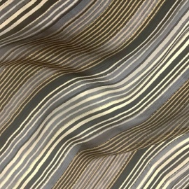 Striped Metallic-effect Chiffon BLACK / GOLD / IVORY