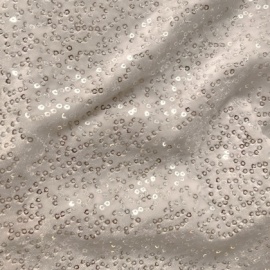 Sequin Spandex Velour IVORY / SILVER