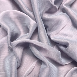 Two Tone Crinkle Chiffon DUSKY LILAC / DUCK EGG