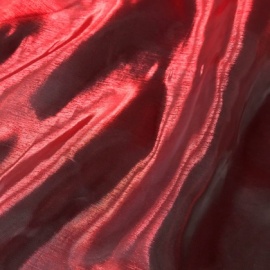 Two Tone Organza SCARLET / BLACK