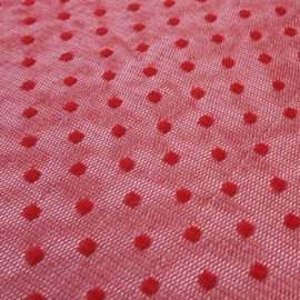 Tulle With Spots RED