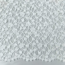 Very Fine Guipure Flower Lace WHITE