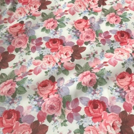 Very Lightweight Vintage Floral Polyester PINK