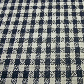 Woven Gingham Crepe NAVY